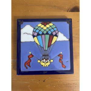 Prusa Tile Elany & Jiri Wall Hanging or Hot Plate HOT AIR BALLOON Made in USA